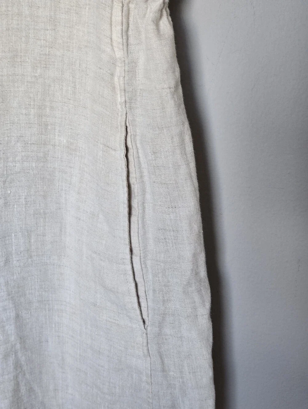 COS 100% Linen Sleeveless Wide-Leg Oversized Jumpsuit in Natural Size XS